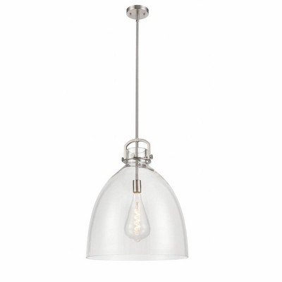 Innovations Lighting Newton Bell 1 Light Pendant In Satin Nickel Target