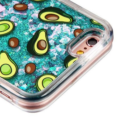 MyBat Avocado Glitter Hard Plastic/Soft TPU Rubber Case Cover For Apple iPhone 6 Plus/6s Plus, Green
