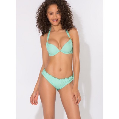 Smart Sexy Swim Secret Ruffled And Ruched Back Bikini Bottom Target