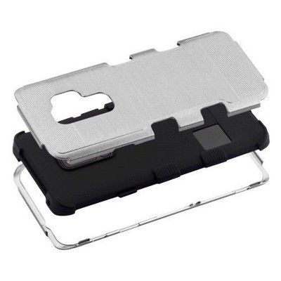 MYBAT For Samsung Galaxy S9 Plus Gray Black Tuff Hard TPU Hybrid Brushed Case Cover