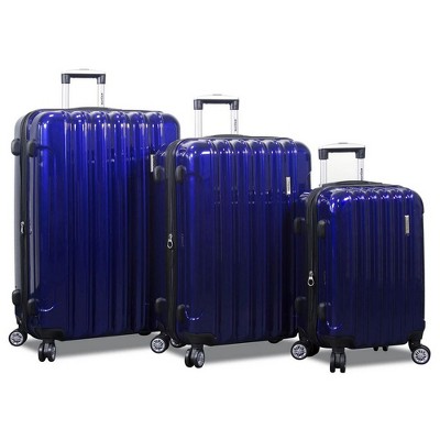 Dejuno Titan Jumbo Hardside 3 Pc Spinner Luggage Set With Tsa Lock