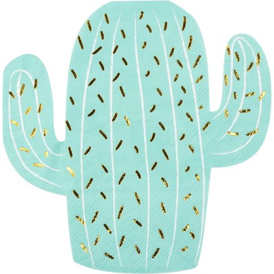 Blue Panda Pack Ply Disposable Paper Cactus Napkins For Mexican