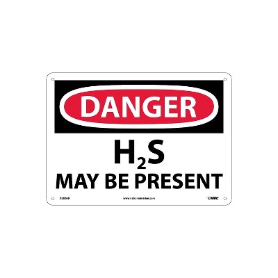 National Marker H S May Be Present X Aluminum Danger Sign