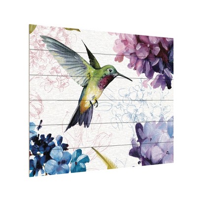 Trademark Fine Art Lisa Audit Spring Nectar Square Ii Wood Slat Art