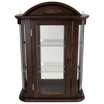 Design Toscano Rosedale Hardwood Wall Curio Cabinet Walnut Finish Target