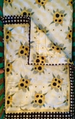 The Peanutshell Sunflower Floral Baby Crib Bedding Set Black Yellow