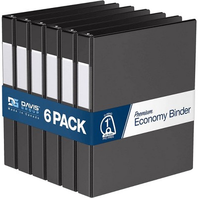 Davis Group Pk Premium Economy Round Ring Binders Black Hard Cover