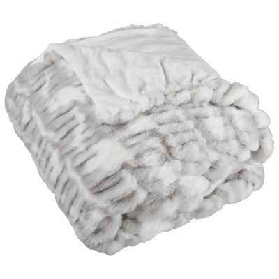 Oversized Ruched Faux Fur Blanket X Inch Jacquard Faux Fur Queen