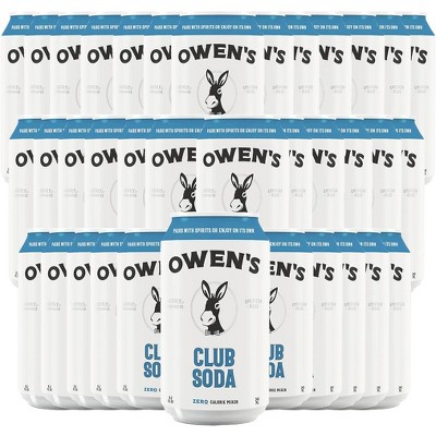 Owens Craft Mixers Club Soda 36 Pack Handcrafted In The Usa With