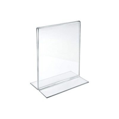 Azar Displays Bottom Loading Clear Acrylic T Frame Sign Holder 4 Wide