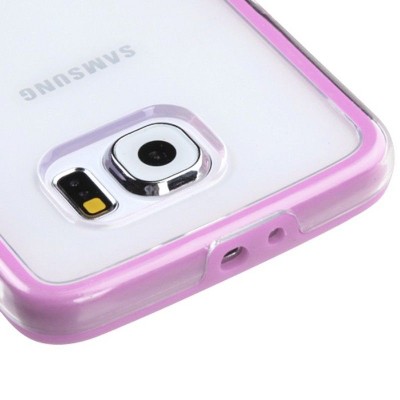 ASMYNA For Samsung Galaxy S6 Clear Pink Rubber Case