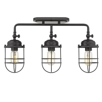 Golden Lighting Seaport 3 Light Linear Semi Flush Track Fixture Target