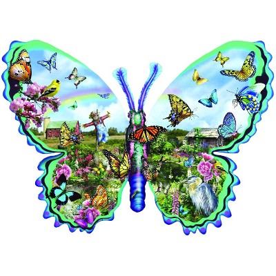 Sunsout Butterfly Farm 1000 Pc Special Shape Jigsaw Puzzle 95056 Target