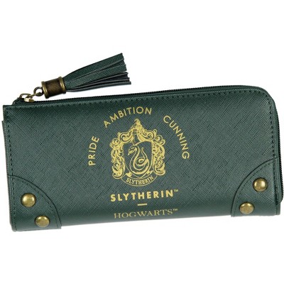 Harry Potter Wallet Hogwarts Slytherin Faux Leather Clutch Wallet For