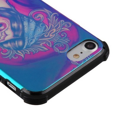 Valor Hologram Girl Tattoo Hard Plastic TPU Case For Apple iPhone 6/6s/7/8 - Multi-Color