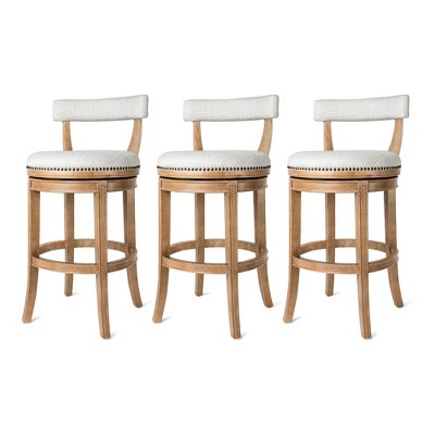 Maven Lane Alexander 31 Inch Tall Bar Height Rotating Low Back Barstool