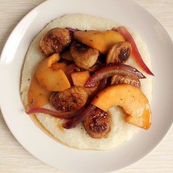 Grits with Ham Hocks and Sauteed Apples