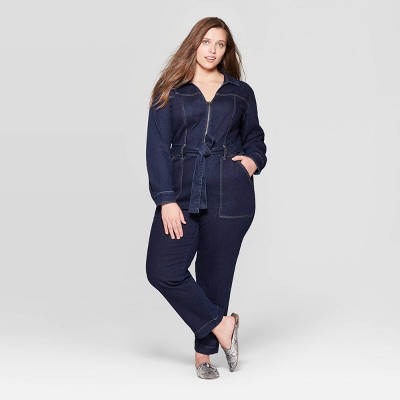 plus size denim rompers and jumpsuits