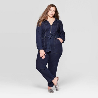 blue jean romper plus size