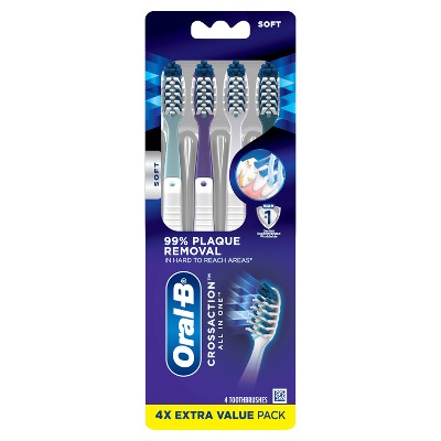 Oral-B CrossAction Soft Toothbrush - 4ct