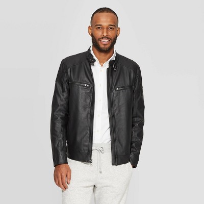 target mens leather jacket