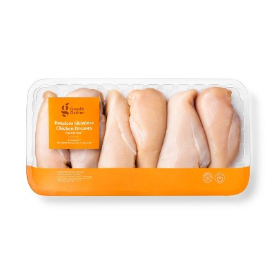 Conventional Boneless Skinless Chicken Breast Value Pack - 2.5-5.25 lbs - price per lb - Good &#38; Gather&#8482;