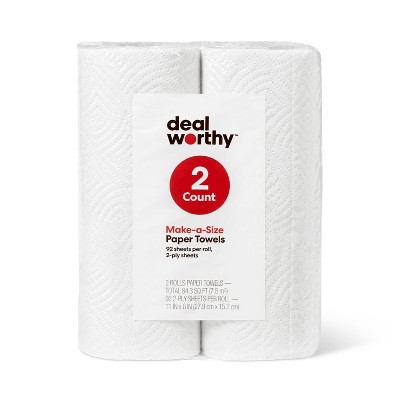 Make-A-Size Paper Towels - 2 Rolls - Dealworthy&#8482;