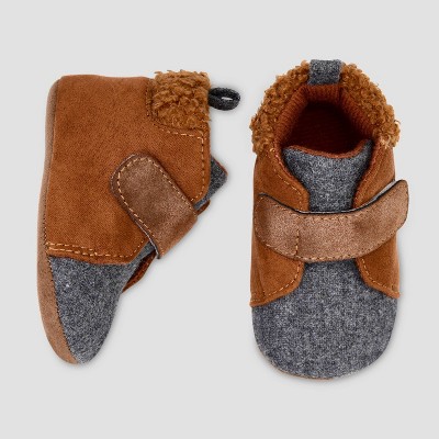 tan baby shoes