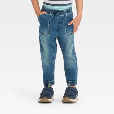 Toddler Boys&#39; Pull-On Denim Jogger Pants - Cat &#38; Jack&#8482; Medium Wash 4T