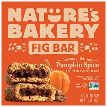 Nature&#39;s Bakery Pumpkin Spice Fig Bars - 12oz/6ct