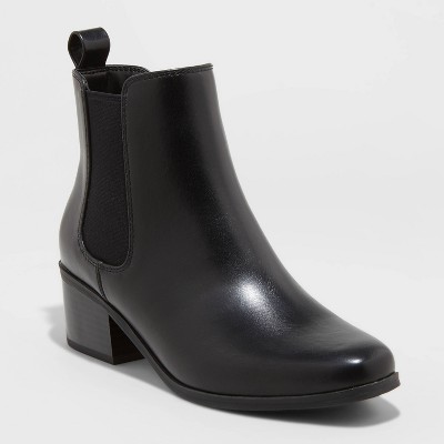 womens black boots no heel