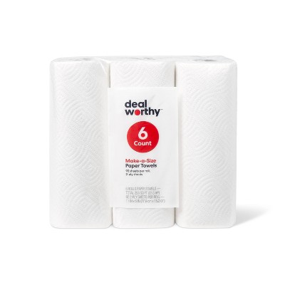 Make-A-Size Paper Towels - 6 Rolls - Dealworthy&#8482;