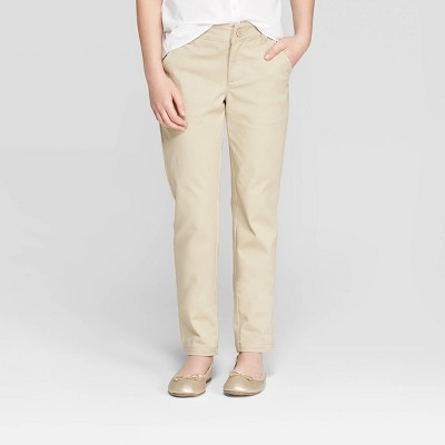 girl school uniform pants khaki