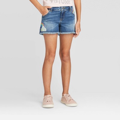 white jean shorts target