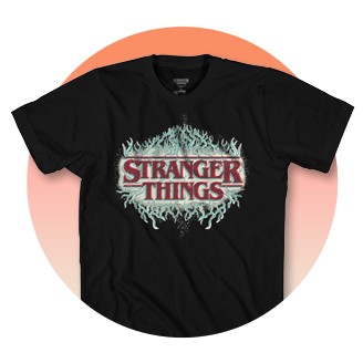  Stranger Things Mens Character Boxes Graphic T-Shirt
