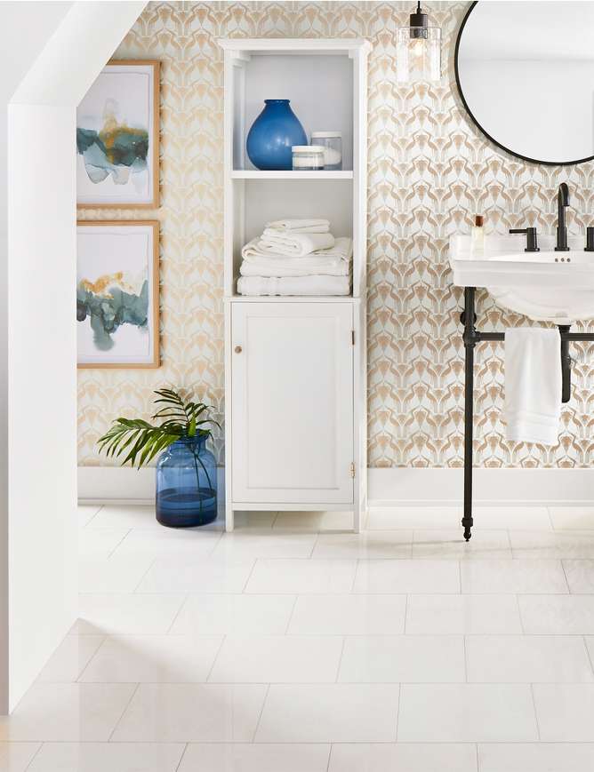 Tall Freestanding Bathroom Storage Cabinet With Drawers And Adjustable  Dividers, White - ModernLuxe