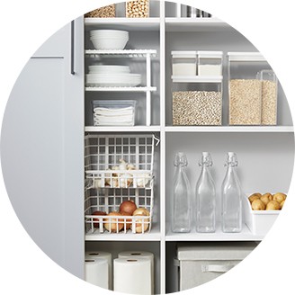 target storage units with baskets