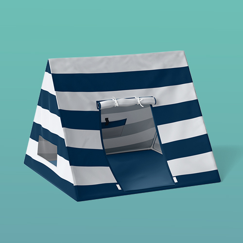 A Frame Tent Stripe Navy - Pillowfort™
