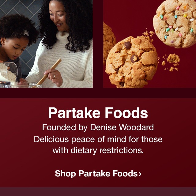 Partake Foods. Founded by Denise Woodard. Delicious peace of mind for those with dietary restrictions. Shop Partake Foods.