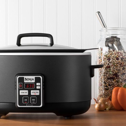 A multicooker is an electric countertop appliance that uses a timer to simmer, boil, steam, bake, grill, fry, roast, stew & brown foods quickly or slowly.