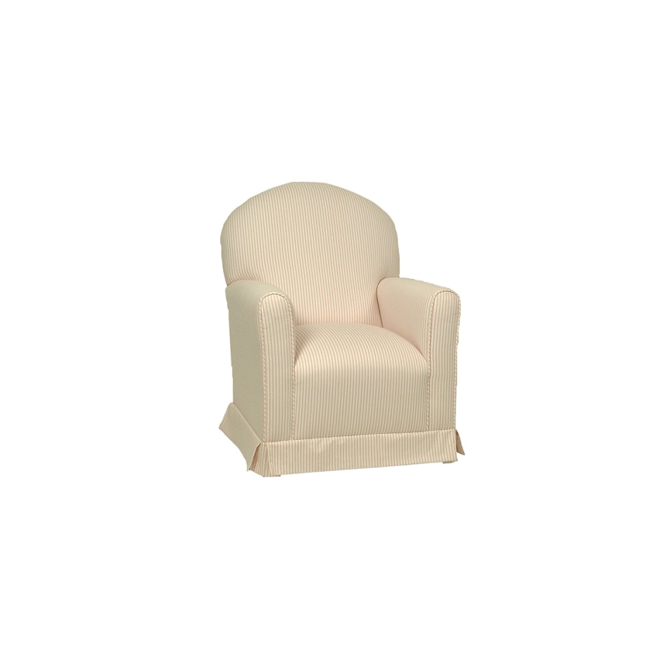 Glider Little Castle Custom Upholstered Lullaby Glider Rocker   Pink Stripes