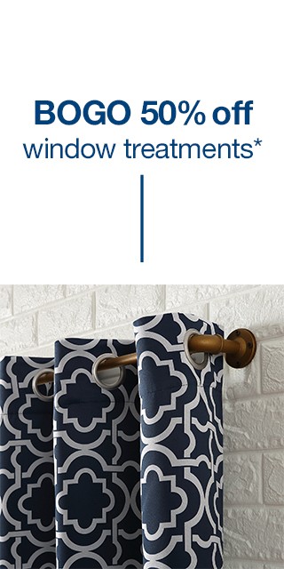 BOGO 50% off window treatments*