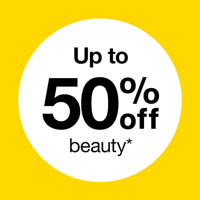 Up to 50% off beauty.* Beauty Clearance