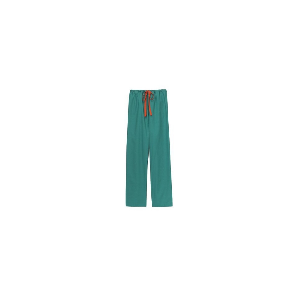 Medline Unisex Reversible Scrub Pants with Drawstring   Emerald (Large)