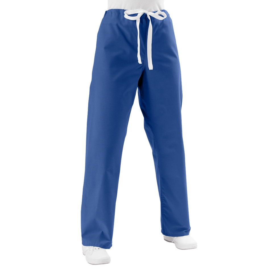 Medline Unisex Reversible Scrub Pants with Drawstring   Sapphire (Large)