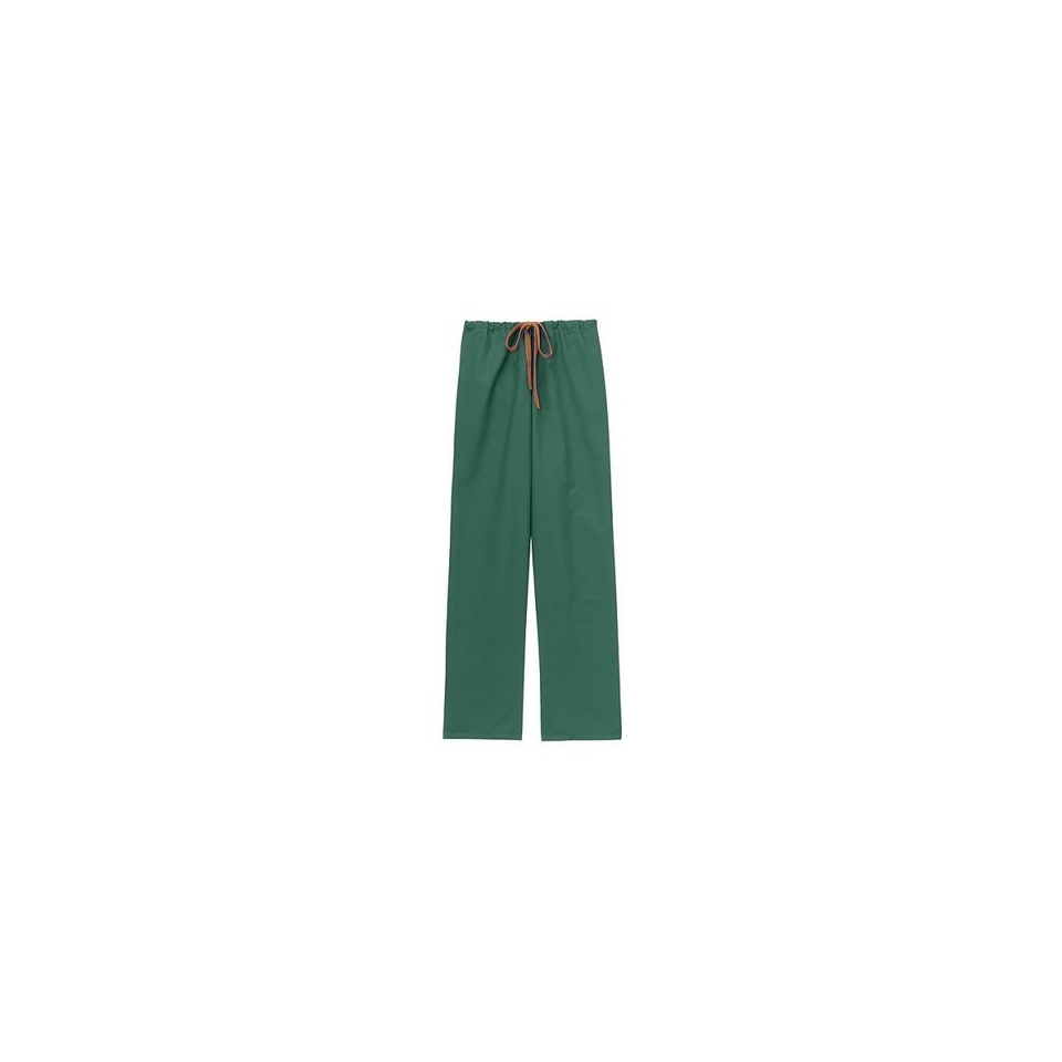 Medline Unisex Reversible Scrub Pants with Drawstring   Hunter Green (Small)