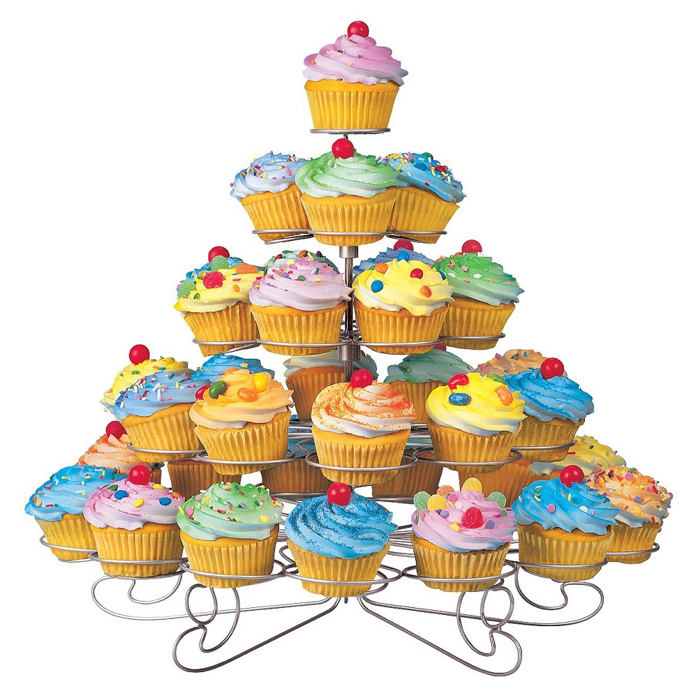 UPC 070896376510 product image for Wilton Cupcakes and More Stand - Silvertone (Holds 38) | upcitemdb.com