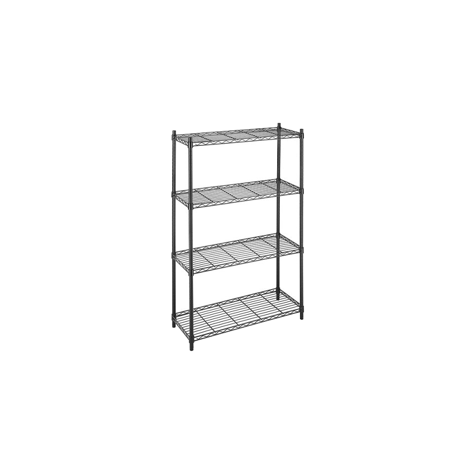 Shelving Unit Whitmor Supreme 4 Tier Shelving   Black