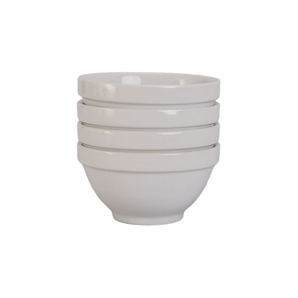 Stackable Bowl Set of 4   White (16 oz.)