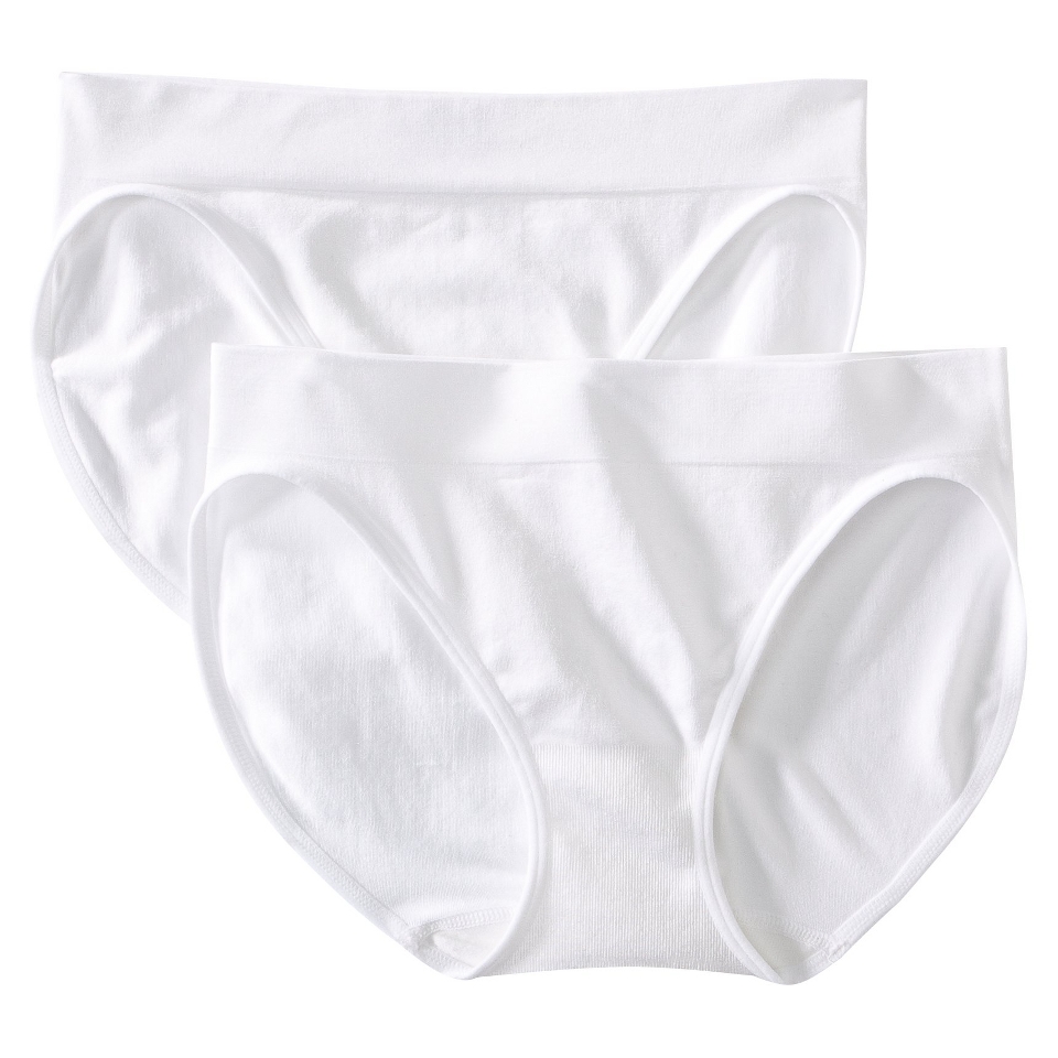 Gilligan & OMalley White Ultimate Seamless Bikini 2 Pk   S